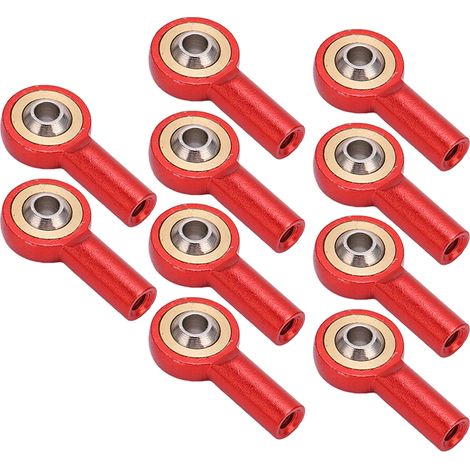 10 Stück RC-Kugelkopf M2 Rostfreie, leichte Verbindungsstücke für Roboterautos Rot (1/5)