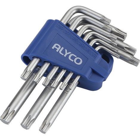 JUEGO 9 LLAVES ACODADA TORX T10-T50