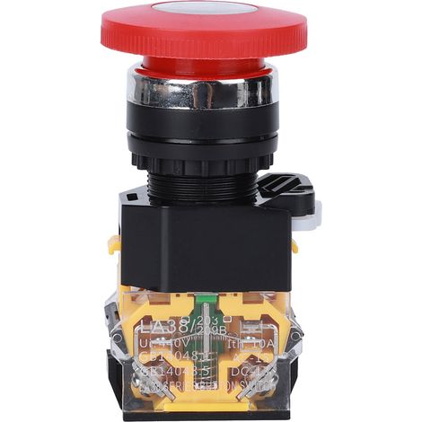 3 Stück Not-Aus-Drucktaster Ein/Aus Industriezubehör aus technischem Kunststoff 440 V 10 A 22 mm (1/5)