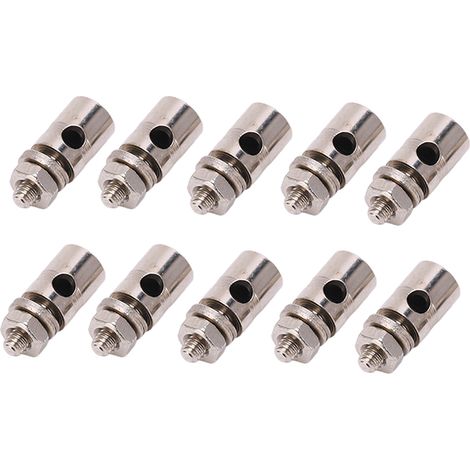 10 pièces Connecteurs de Biellette 1.8mm avec Arrêts pour Avion RC et Modélisme DIY