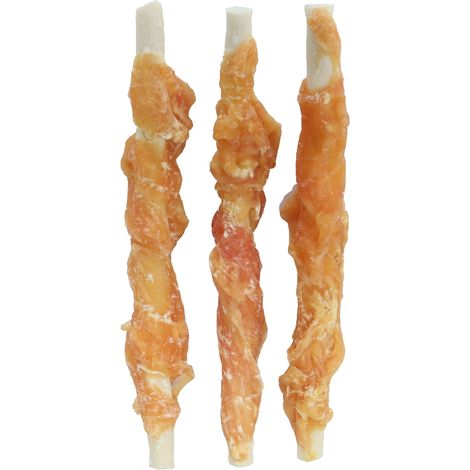 Friandise chien Bâton Blanc avec poulet (1/4)