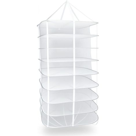 Trockennetz Ø 80 cm 8 Lagig Eckig – Kräutertrocknung Netz (1/5)