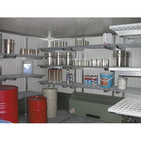 Certeo, Rayonnage en caillebotis, 3 niveaux de stockage, (1/2)
