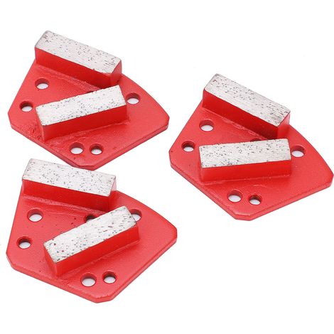 Lot de 3 Chaussures de Meulage Diamant Trapézoïdales Rouge 30 pour Béton, Coupe à Denture Droite, 6 Trous (1/5)