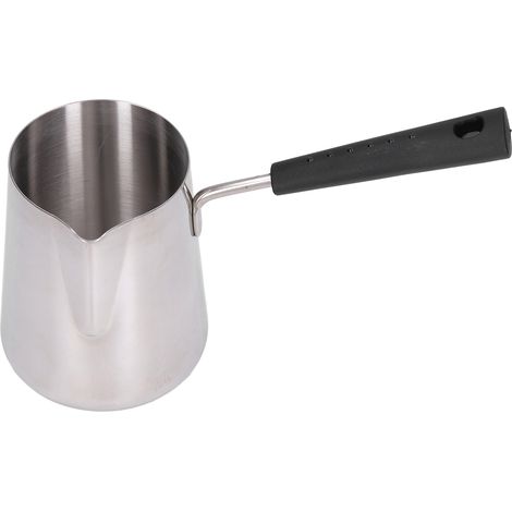 Cafetière turque 600 ml en acier inoxydable brillant, résistante aux hautes températures, facile à nettoyer, chauffe-beurre (1/5)