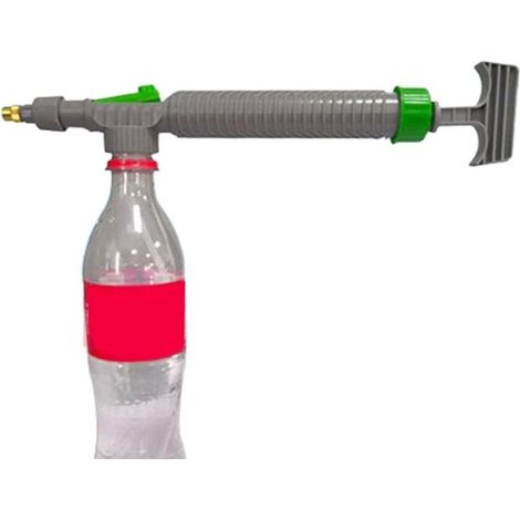 Pulverizador de jardín con mango largo para regar plantas, fácil de acoplar a la botella, 31 cm de longitud, color gris. (1/5)