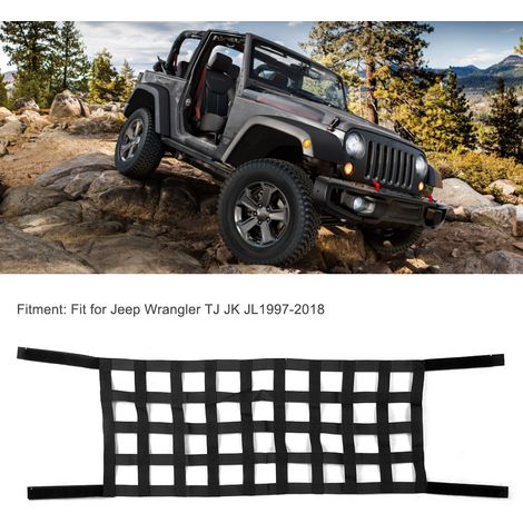 Cache-bagages de toit pour Jeep Wrangler TJ JK JL (1997-2018) - Noir (1/5)