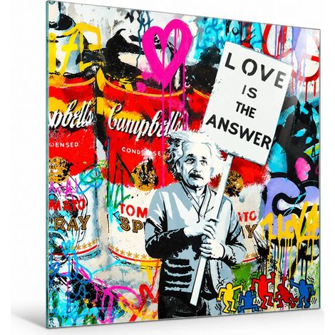 Lupia Quadro Street Art su Vetro 30x30 cm GLASS THE ANSWER da Parete (1/4)