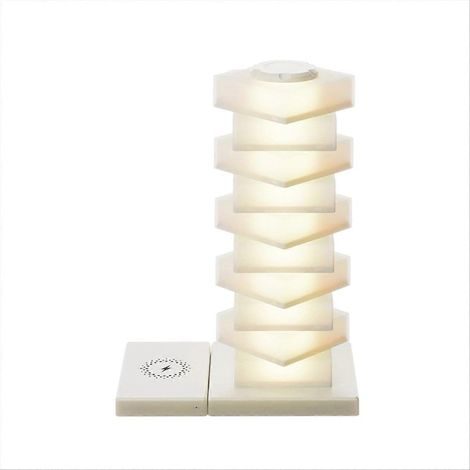 Lampe de chevet LED avec chargeur sans fil, veilleuse, lumière d'ambiance RGB, lampe de nuit à intensité variable personnalisable, décoration de chambre (1/5)