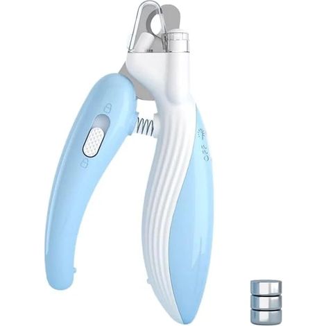 Coupe-ongles pour animaux avec lumière LED et lime à ongles - Outil de soin à domicile pour une coupe d'ongles sûre pour chiens et chats (Bleu) (1/5)