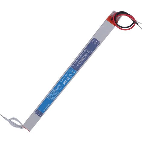 Ultraflaches 60W LED-Netzteil, 24V 2,5A Transformator aus Aluminiumlegierung, konstante Spannung 180-250VAC, wasserdichter Treiber für LED-Streifen und Strahler, schlankes Gehäuse. (1/5)