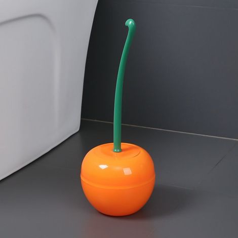 Brosse WC en plastique cerisier, sans angle mort, ensemble avec support (1/5)