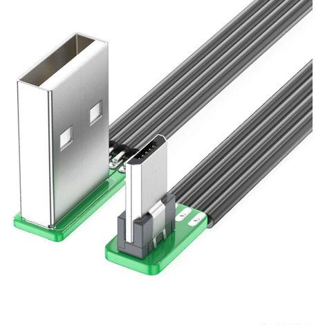 Câble de charge USB vers micro-USB compact pour smartphone, compatible avec une alimentation de 5 V/2 A et un débit de données de 480 Mbps. (1/5)