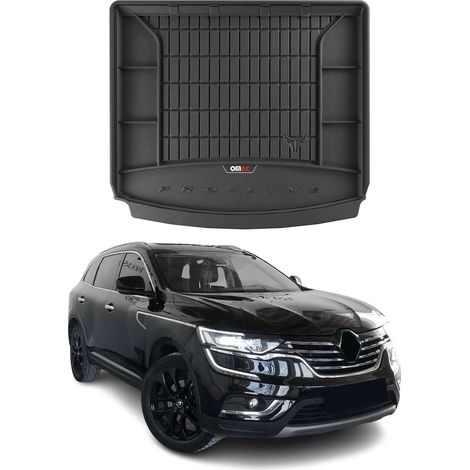 Tapis de Coffre 3D TPE Premium Compatible avec Renault Koleos II HC 2016-2023, Bac de Protection de Coffre Intérieur antidérapant Revêtement de Coffre Bords Hauts pour Voiture Noir (1/5)