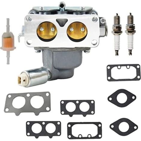 Carburateur pour tondeuse à gazon avec électrovanne 799230, compatible avec les modèles John Deere L111, L118, L120, LA120, LA130, LA135, LA140, LA145 et LA150, ainsi qu'avec les modèles Briggs & Str (1/4)