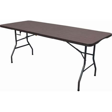 Tavolo pieghevole WERKA PRO aspetto legno 180x74x74cm