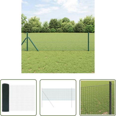 Clôture extérieure -  Clôture en fil soudé Vert 0.4 x 10 m (1/5)