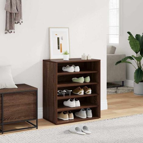 vidaXL Shoe Cabinet Brown Oak 60x35x70 cm Engineered Wood (1/5)