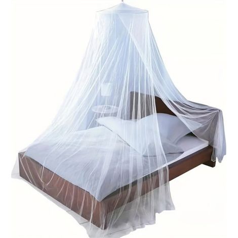 Moustiquaire Anti-Insectes - Moustiquaire À Dessus Rond - Pour Intérieur Et Extérieur - Blanc - 1 Unité (1/3)