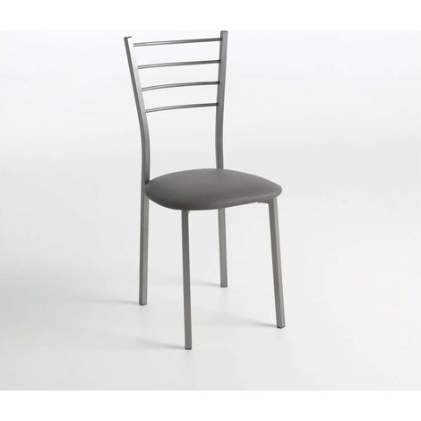 Pack de 2 sillas Berlin estructura gris tapizado gris, 90 cm(alto)38 cm(ancho)38 cm(largo) (1/2)