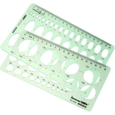 FOMIYES Lot de 2 gabarits géométriques en plastique vert pour (1/5)