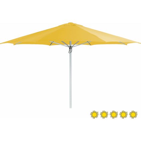Doppler Gastronomie Sonnenschirm "Braumeister" Ø 500 cm, gelb, mit Volant, Bezug aus 100% Polyester, Gestell aus Aluminium, 17,1 kg Gastronomie Sonnenschirm "Braumeister 500", gelb, Ø 500 cm, mit Vola (1/5)