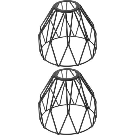 de 2 abat jour cage en métal pour suspension robustes et
