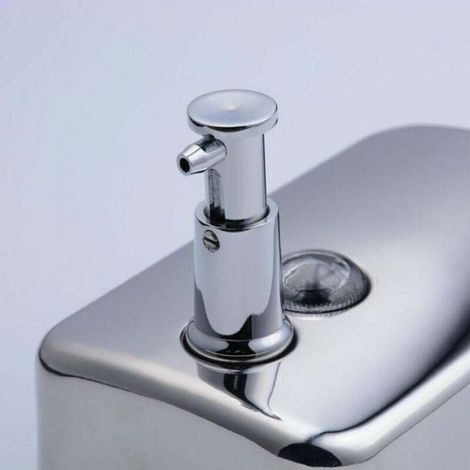 Distributeur De Savon - 500 Ml - Acier Inoxydable 304 - Murale Cuisine Salle De Bain - 1 Piece (1/4)