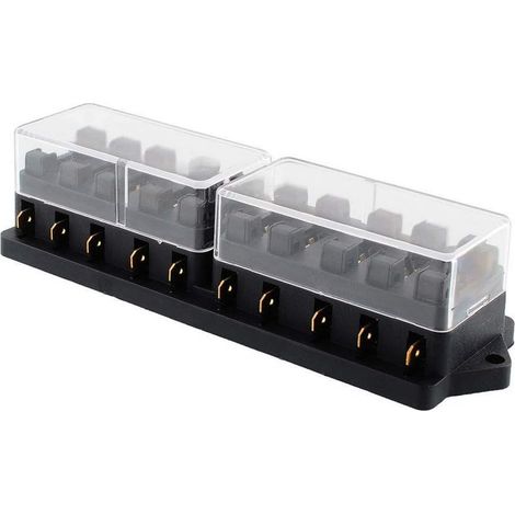 10 Way Car Fuse Holder for Flat Fuses (1/5)