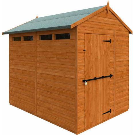 8x6 Flex Apex Security 12mm Flex - L238.8 x W175 x H23.32 cm - Solid Wood/Softwood/Pine - Burnt Orange