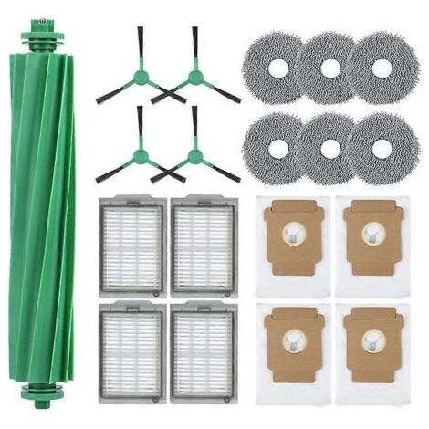 Accessoires pour aspirateur robot iRobot Roomba Plus 405/505 : rouleau principal, brosse latérale, filtre HEPA, lingette de nettoyage et sac à poussière. (1/5)