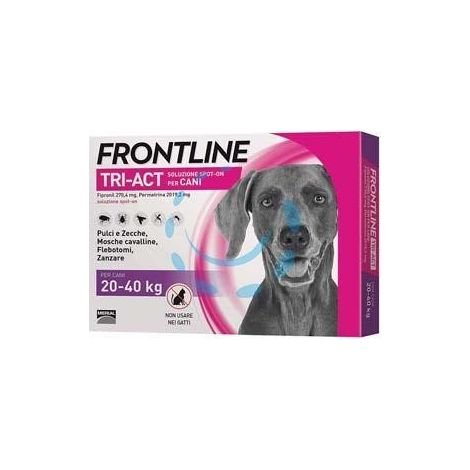 FRONTLINE TRI-ACT SPOT-ON PER CANI "L" - in confezione da 6 pipette