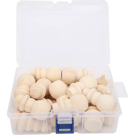 Wooden Pegs Attractive DIY Acorn Snowman Christmas Tree Shape Crafts with Storage Box (1/5)