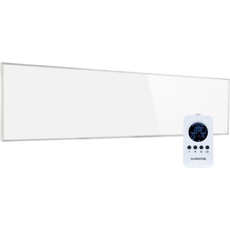 Klarstein Chauffage Infrarouge, 360W Radiateur Electrique Mural pour la Maison, Salle de bain, Télécommande, Thermostat, Détection de Fenêtre Ouverte, Chauffage Mural, Faible Encombrement et Econome