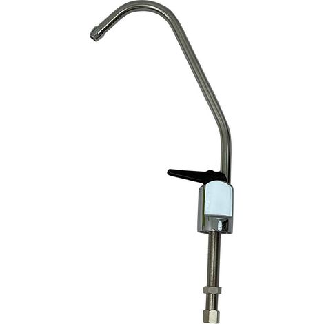 Robinet de puisage chromé brillant à poussoir – Pour installations sanitaires – Design ergonomique pour usage professionnel – Résistant à la corrosion – Waterfilter