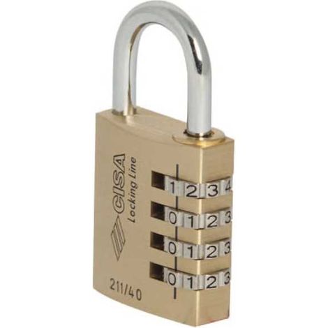 Candado de latón de 20 mm, combinación 21190 Cisa Ll