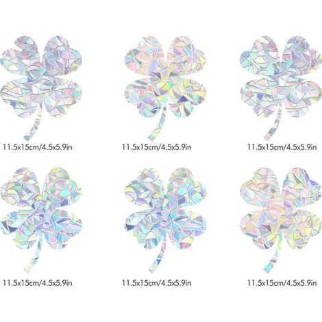 Lot de 6 autocollants décoratifs « Arc-en-ciel et soleil », anti-collision et avertissement oiseaux. (1/5)