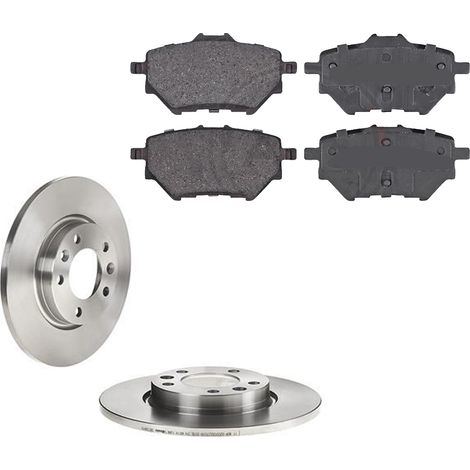 KIT FRENI POSTERIORI compatibile con PEUGEOT RIFTER - DISCHI + PASTIGLIE OEM: P 61 122 , P 59 098 / 18444 /SOSTITUZIONE DIRETTA/BASSA POLVERE/SILENZIOSO