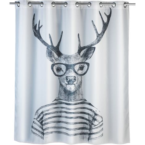 WENKO Duschvorhang Polyester 180 x 200 cm (1/5)