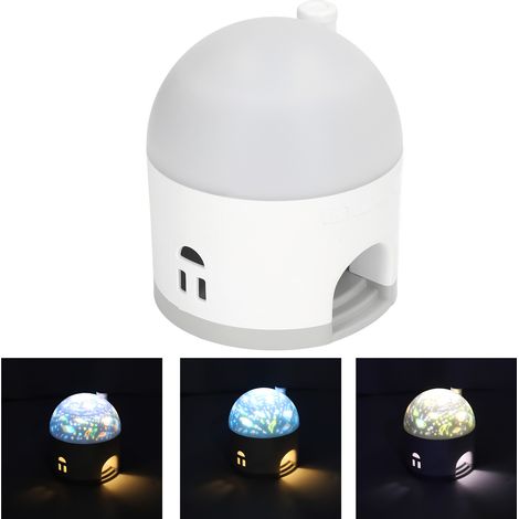 Lampe projecteur ciel étoilé Creative Cottage pour chambres d'enfants, décoration de bureau, veilleuse pour chambres, lumière d'ambiance romantique pour tables de chevet, blanche (1/5)
