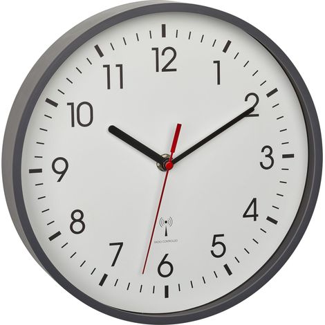 TFA Dostmann 60.3550.10 Reloj de pared gris moderno