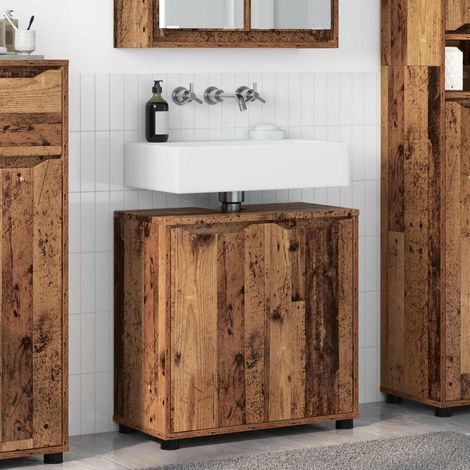 vidaXL Mobile per lavabo da bagno Legno vecchio 60 x 30 x 60 cm (1/5)