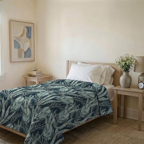 Couvre-lit matelassé d’été en Microfibre Douce imprimée – Couette Printemps-été mi-Saison – Tropical, Simple 160x240 cm (1/5)