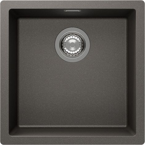 SCHOCK Einbaubecken Cristadur KAIA N-100 A Silverstone Exzenterbedienung (1/2)