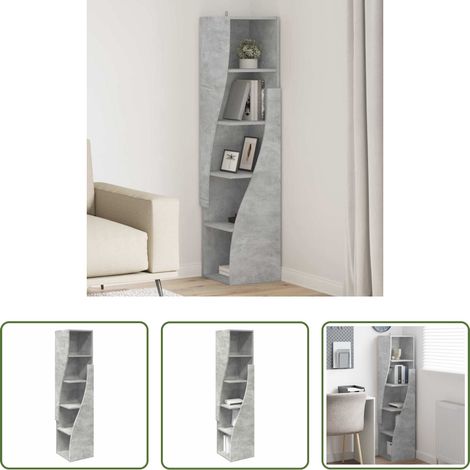 Holzwerkstoff - Eckschrank Beton Grau 32x32x140cm Holzwerkstoff (1/5)