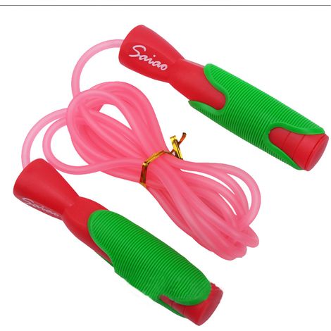 Corde à Sauter Sportive Réglable pour Fitness et Gym - Résistante et Durable (Rose) (1/5)