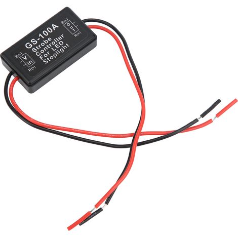 Bremslicht-Blitzsteuerung, LED-Blitzsteuermodul aus Kunststoff, GS-100A, 12–24 V DC (1/5)
