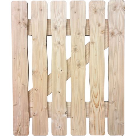 Levigne – Portillon bois Douglas 120x100 cm – Lames moulurées 150x24 mm – Kit complet avec vis inox – Pour extérieur et jardin
