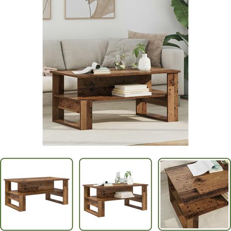 Holzwerkstoff Couchtisch - Couchtisch Altholz 90 x 50 x 40 cm Holzwerkstoff (1/5)