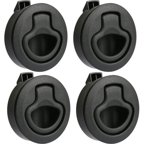 4 Stück Push Lock Schloss Wohnmobil, Klappenschloss Möbelschloss, Einlassgriffschloss, bündige Luke, Schließfach, Schrank, Zuglift, Lukenriegelschloss für Wohnmobil, Wohnwagen, Marine, Boot (1/5)